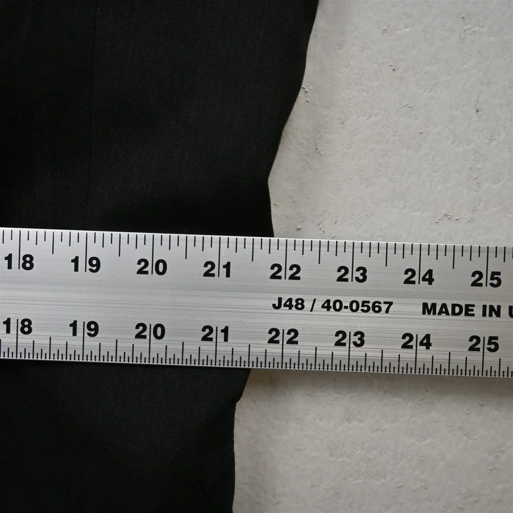 Vtg Italy Double‎ Breasted 44R Black Super 120s Marlane Wool Blazer Jacket Coat